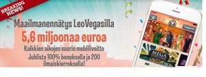 Leo Vegas maailmanennätys