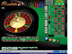 Triple bonus spin ruletti