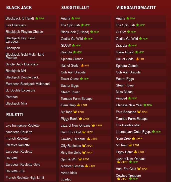 betsafe pelitarjonta