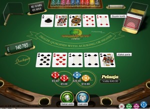 Caribbean stud poker, jota pelatessa pääset tavoittelemaan myös huikeaa jackpottia.
