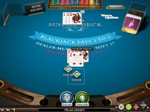 single deck blackjack